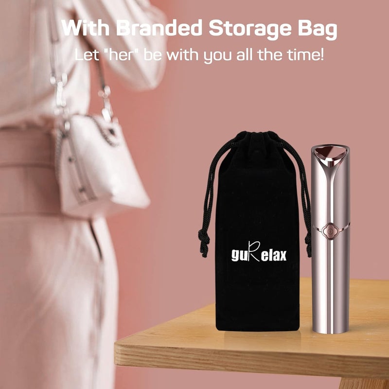 gurelax Facial Hair Removal for Women(1 Gold+1 Blue), Electric Hair Removal Device, Painless Facial Hair Remover for Chin Upper Lip Peach Fuzz, with a Storage Bag - Image 5